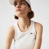 Lacoste Womens Ribbed Cotton Tank Top