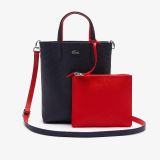 Lacoste Womens Anna Reversible Coated Canvas Tote Bag
