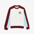 Unisex Lacoste x AWAKE NY Badge Color-block Cotton Sweatshirt