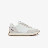 Lacoste Womens L-Spin Textile Gold Accent Sneakers