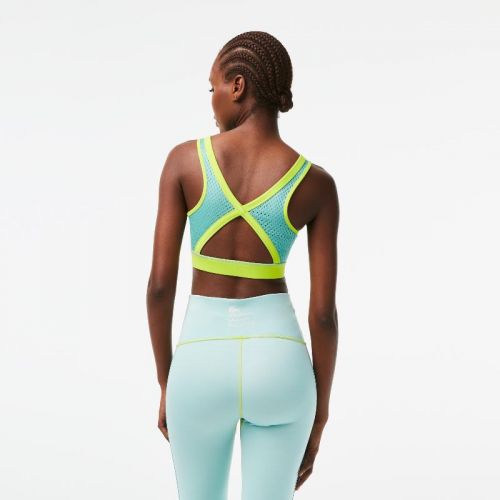 라코스테 Lacoste Womenu2019s SPORT Ultra-Dry Recycled Polyester Sports Bra