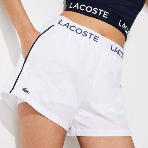 라코스테 Lacoste Womenu2019s SPORT Lettered Waistband Tennis Shorts