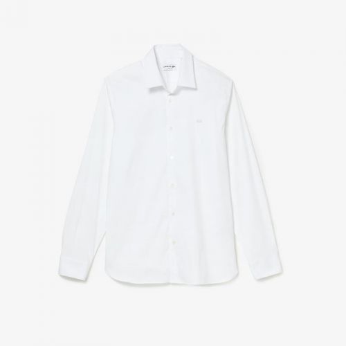 라코스테 Lacoste Mens Slim Fit French Collar Cotton Poplin Shirt