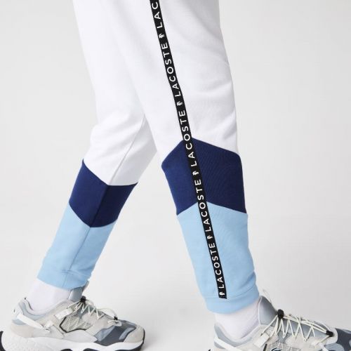 라코스테 Lacoste Mens Signature Striped Colorblock Fleece Jogging Pants