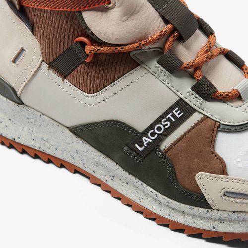 라코스테 Mens Lacoste Run Breaker Leather Color-Pop Outdoor Shoes