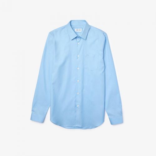 라코스테 Lacoste Mens Regular Fit Solid Cotton Shirt