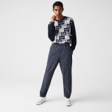 Lacoste Mens Heritage Checkered Stretch Cotton Jogging Pants
