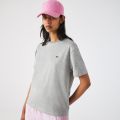 Lacoste Womenu2019s Crew Neck Premium Cotton T-Shirt