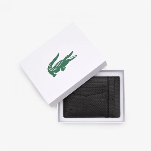 라코스테 Lacoste Menu2019s Chantaco Calfskin Leather Card Holder