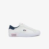 Lacoste Womens Powercourt Leather Tricolor Sneakers