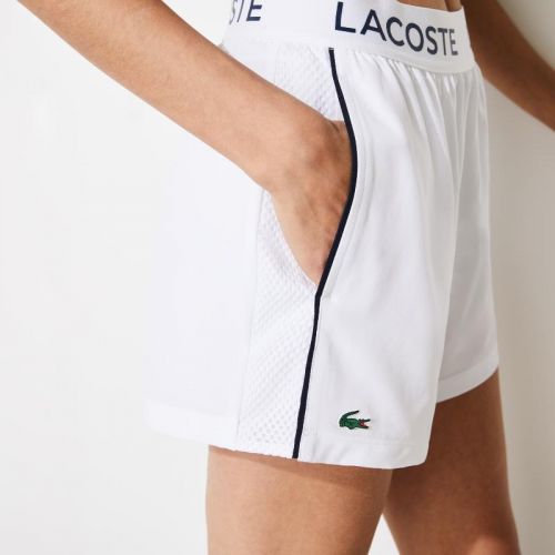 라코스테 Lacoste Womenu2019s SPORT Lettered Waistband Tennis Shorts