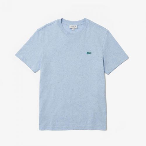 라코스테 Lacoste Mens Regular Fit Speckled Print Cotton Jersey T-Shirt