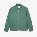 Lacoste Mens Short Zippered Organic Cotton Gabardine Jacket