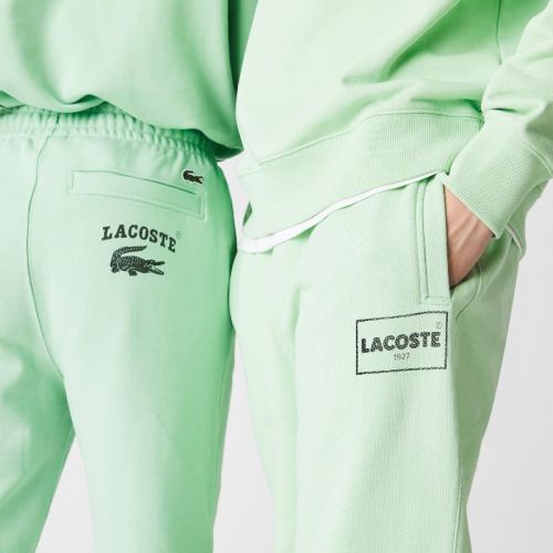 라코스테 Unisex Lacoste LIVE Heritage Print Cotton Fleece Jogging Pants
