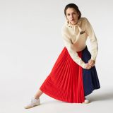 Lacoste Women’s Colorblock Midi Pleated Skirt