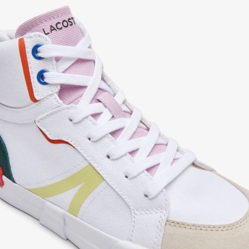 라코스테 Womens Lacoste L004 Mid Textile Sneakers