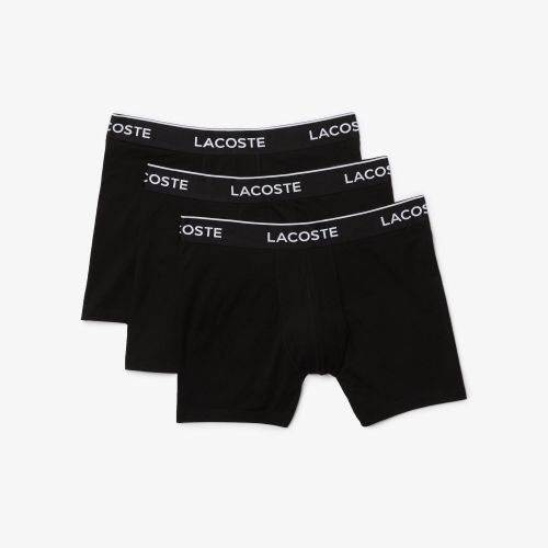 라코스테 Lacoste Menu2019s Long Stretch Cotton Boxer Brief 3-Pack