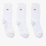 Lacoste Unisex High-Cut Cotton Pique Socks Three-Pack