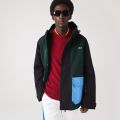 Lacoste Mens Water-Repellent Colorblock Twill Jacket