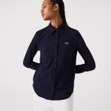 Lacoste Womens French Collar Cotton Pique Shirt