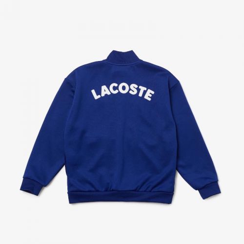 라코스테 Lacoste Kids Heritage Branded Stand-Up Collar Zippered Fleece Jacket