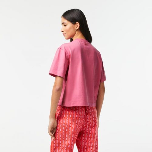 라코스테 Lacoste Womenu2019s Oversizedd Cotton Jersey T-Shirt
