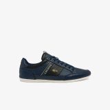 Lacoste Mens Chaymon Leather and Carbon Fiber Sneakers