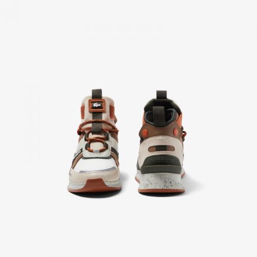 라코스테 Mens Lacoste Run Breaker Leather Color-Pop Outdoor Shoes