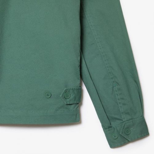 라코스테 Lacoste Mens Short Zippered Organic Cotton Gabardine Jacket