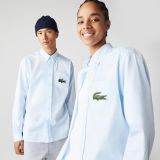 Lacoste Unisex Relaxed Fit Large Crocodile Cotton Shirt