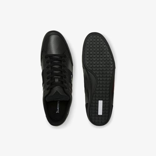 라코스테 Lacoste Mens Chaymon BL Leather and Synthetic Tonal Sneakers