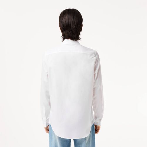 라코스테 Lacoste Mens Regular Fit Solid Cotton Shirt