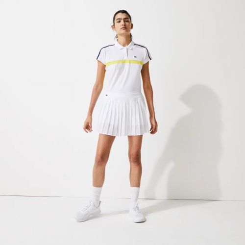 라코스테 Lacoste Womens SPORT Tennis Technical Mesh Pleated Skirt