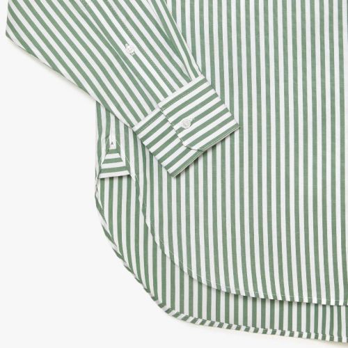 라코스테 Lacoste Womenu2019s Striped Cotton Poplin Shirt