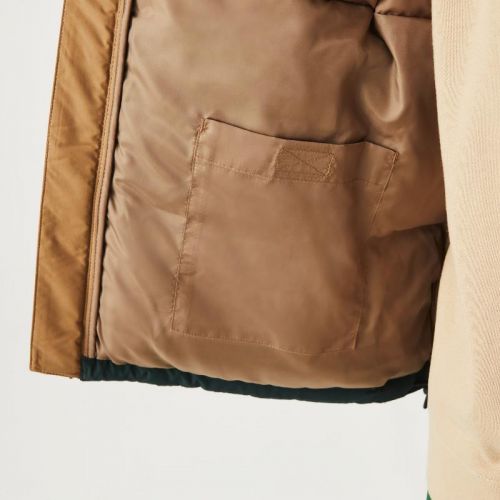 라코스테 Lacoste Mens Quilted Colorblock Water-Repellent Jacket