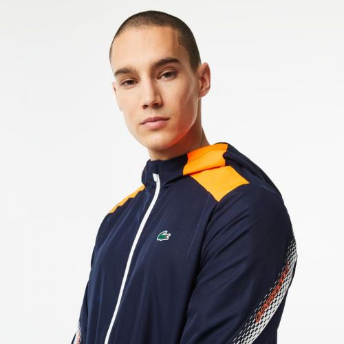 라코스테 Lacoste Menu2019s Tennis Recycled Polyester Hooded Jacket