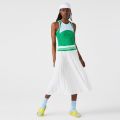 Lacoste Womens Pleated Colorblock Tank Top Dress