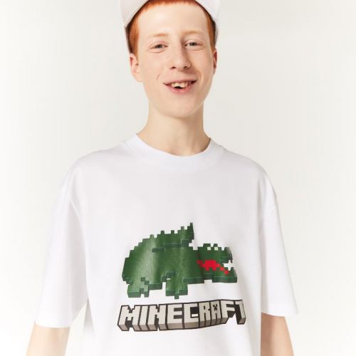 라코스테 Unisex Lacoste x Minecraft Print Organic Cotton T-Shirt