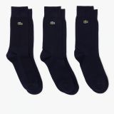 Lacoste Unisex High-Cut Cotton Pique Socks Three-Pack