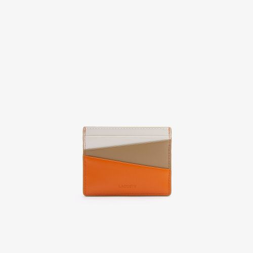 라코스테 Lacoste Unisex Fitzgerald Colorblock Leather Card Holder