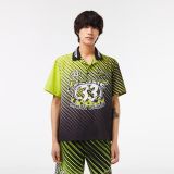 Lacoste Menu2019s Short Sleeve Ombre Checkerboard Print Shirt