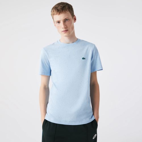 라코스테 Lacoste Mens Regular Fit Speckled Print Cotton Jersey T-Shirt