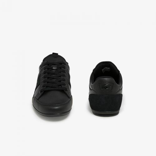 라코스테 Lacoste Mens Chaymon BL Leather and Synthetic Tonal Sneakers