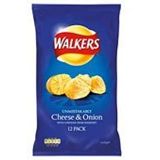 Walkers Cheese and Onion Crisps 12-pack- Fast