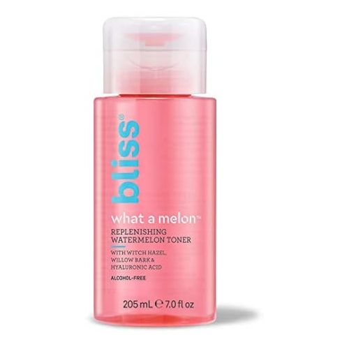  Bliss What a Melon Replenishing Watermelon Toner with Witch Hazel and Willow Bark, Replenishes, Refreshes and Energizes Tired Skin, Cruelty-Free, Vegan, 7.0 oz