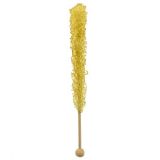 Candy Envy 12 GOLD ROCK CANDY STICKS - EXTRA LARGE - ORIGINAL FLAVOR - INDIVIDUALLY WRAPPED ROCK CANDY ON A STICK - FREE HOW TO BUILD A CANDY BUFFET GUIDE INCLUDED