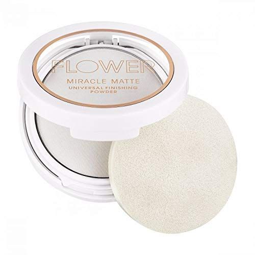  Flower Beauty Miracle Matte Finishing Powder - Smoothing & Ultrafine Silky Formula Makeup Finishing Powder, Flatters all Skin Tones with Matte Finish, Includes Mirror & Sponge (Uni