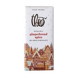 Theo Chocolate Organic Holiday Gingerbread Spice 45% Milk Chocolate Bar, 3 Ounce Bar, 6 Pack