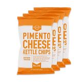 Lillies Q - Pimento Cheese Kettle Chips, Crunchy & Cheesy Potato Chips, Small Batch Kettle Chips, 0 Grams Trans Fat, All-Natural Snack, Made with Gluten-Free Ingredients (5 oz, 4-P