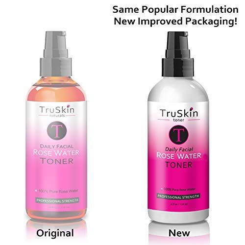  TruSkin Naturals TruSkin Rose Water Facial Toner Spray, Face Care Mist for All Skin Types, Daily Skin Care, 4 fl oz